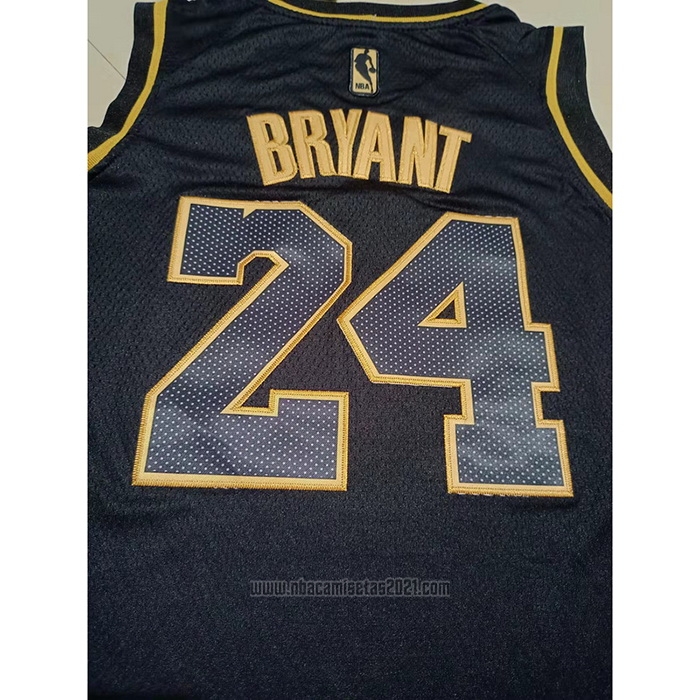 Camiseta Nino Golden Edition Los Angeles Lakers Kobe Bryant #24 Negro